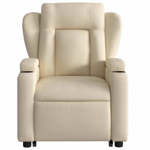 vidaXL Electric Stand up Massage Recliner Chair Cream Fabric