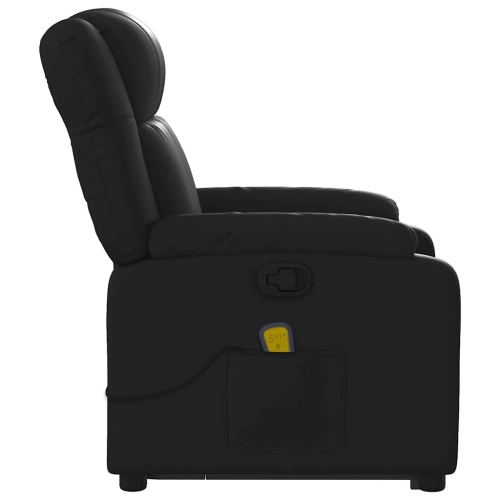 Fauteuil de massage inclinable en similicuir noir VidaXL