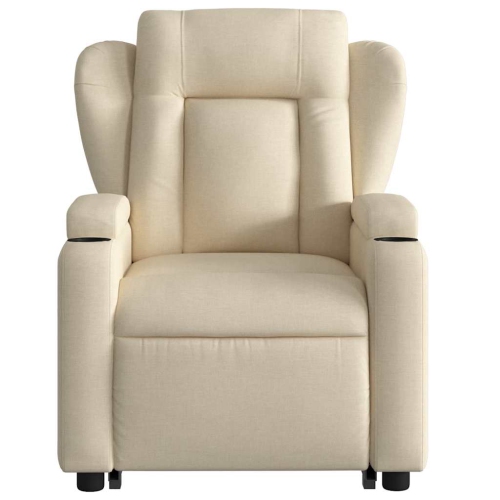 Fauteuil de massage inclinable en tissu crème VidaXL