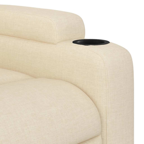 Fauteuil de massage inclinable en tissu crème VidaXL