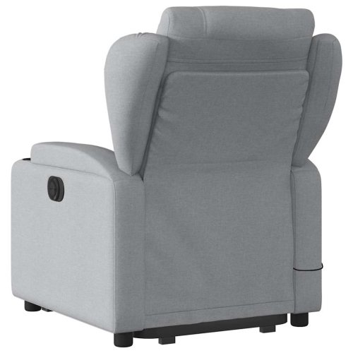 vidaXL Electric Stand up Massage Recliner Chair Light Grey Fabric