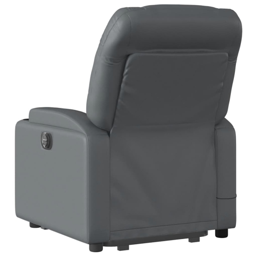 vidaXL Stand up Massage Recliner Chair Grey Faux Leather