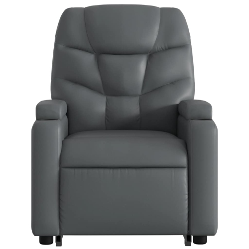 vidaXL Stand up Massage Recliner Chair Grey Faux Leather