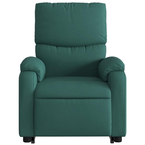vidaXL Stand up Massage Recliner Chair Dark Green Fabric