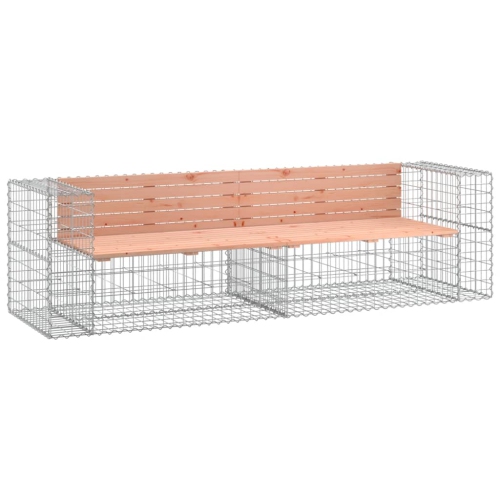 VIDAXL  Garden Bench Gabion Design 244X71X65.5 Cm Solid Wood Douglas
