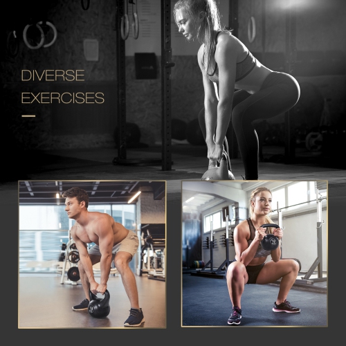 Haltère russe 22 lb de Soozier, poids d'exercice en plastique avec sable, outils d'haltérophilie avec poignée lisse, réduction du bruit pour la