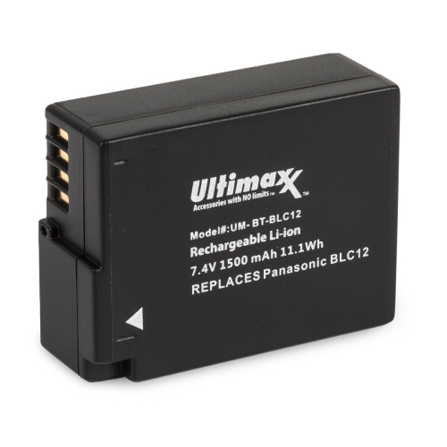 ULTIMAXX Replacement Battery for Panasonic BLC12 - 1500mAh