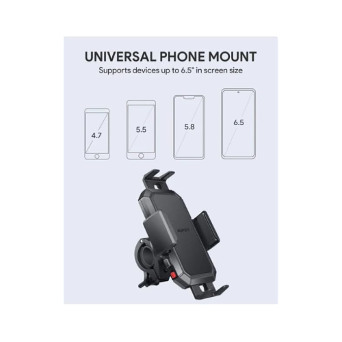 Brand New- AUKEY HD-C51 Bike Phone Mount Black
