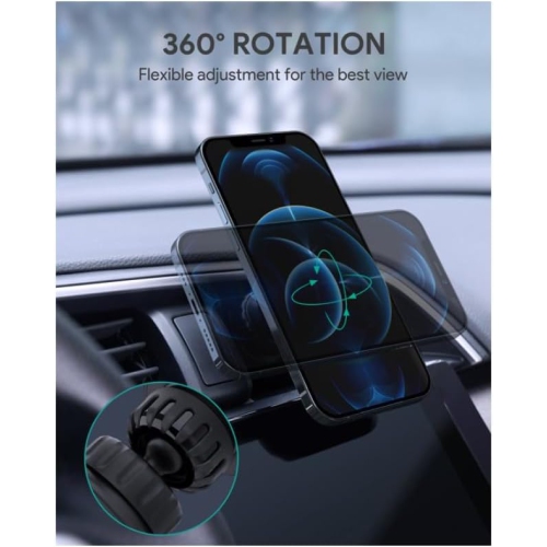 Brand New- AUKEY HD-C74 Magnetic Phone Holder 360 Degree Rotation Air Vent, Black