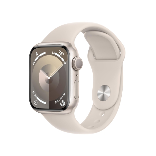 Apple Watch Series 9 [GPS 41mm] Smartwatch with Starlight Aluminum Case with Starlight Sport Band M/L. by APPLE - Refurbished condition - Image 2