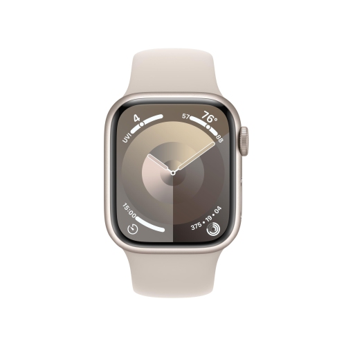 Apple Watch Series 9 [GPS 41mm] Smartwatch with Starlight Aluminum Case with Starlight Sport Band M/L. by APPLE - Refurbished condition - Image 3