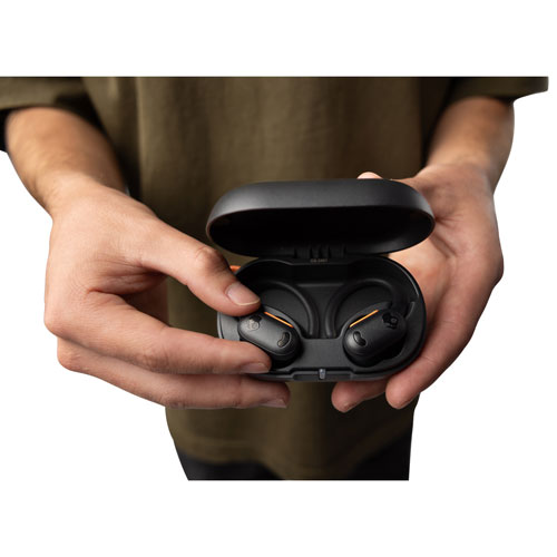 Écouteurs boutons 100 % sans fil à suppression du bruit Push ANC Active de Skullcandy - Noir/Orange
