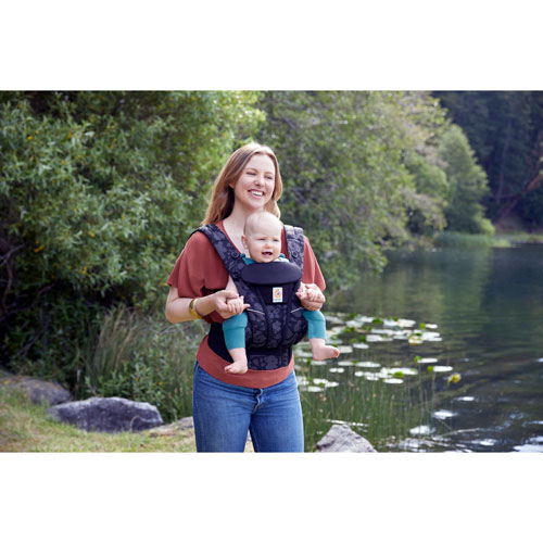 Ergobaby Omni Breeze Four Position Baby Carrier - Onyx Blooms