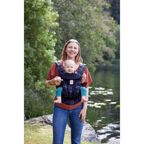 Ergobaby Omni Breeze Four Position Baby Carrier - Onyx Blooms
