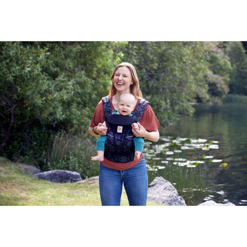 Ergobaby Omni Breeze Four Position Baby Carrier - Onyx Blooms