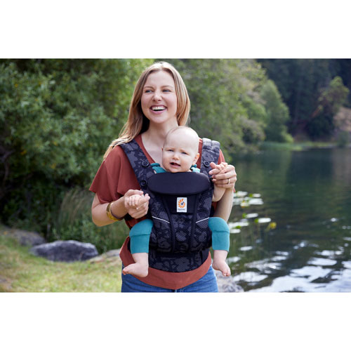 Ergobaby Omni Breeze Four Position Baby Carrier - Onyx Blooms
