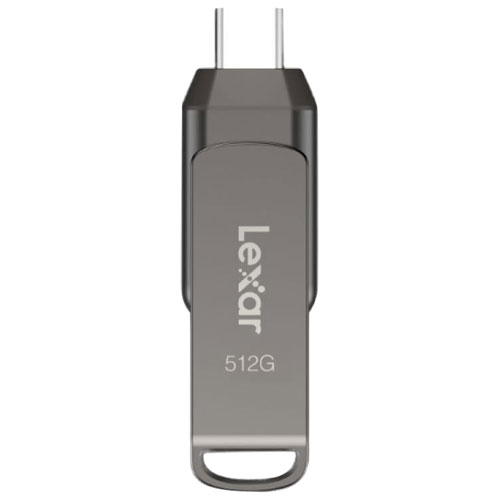 Lexar JumpDrive Dual Drive D400 512GB USB 3.1 + USB-C Flash Drive