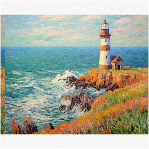 Coastal Glow Beginner s Lighthouse Paint by Number Kit DIY