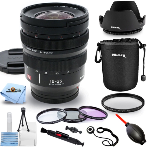 PANASONIC  Lumix S Pro 16-35MM F/4 Lens S-R1635 - 10PC Accessory Bundle