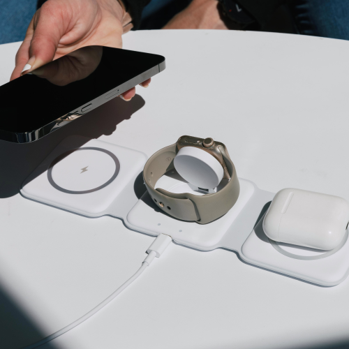 TechLok ThirdPower 3in1 Portable Charger for iPhone | Wireless Charging Station for Multiple Devices Apple Phone | Magnetic Foldable Charging Pad |