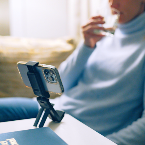 TechLok FlyEye In-Flight Airplane Phone Holder | Travel Essential Universal Phone Stand with Adjustable Clamp and 360° Rotation for iPhone & Android