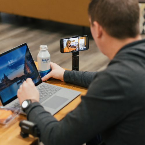 TechLok FlyEye In-Flight Airplane Phone Holder | Travel Essential Universal Phone Stand with Adjustable Clamp and 360° Rotation for iPhone & Android