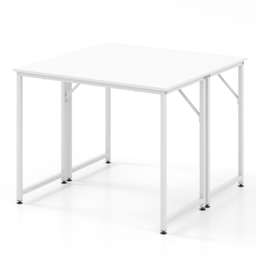Gymax Home Office PC Table Rectangular Meeting Room Table 40''x19.5'' w/ Metal Frame