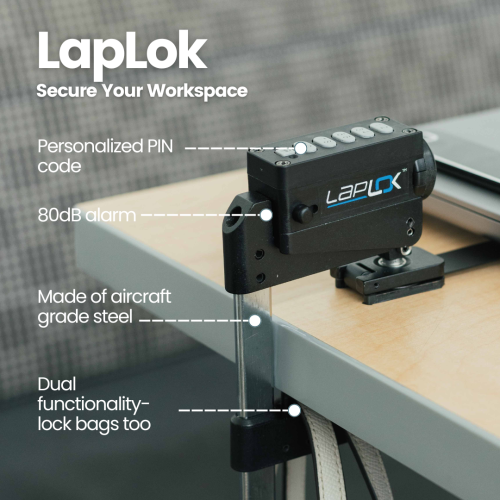 Dispositif de verrouillage intelligent pour portable de LapLok | compatible avec tous les types de tablettes et de portables | accessoire de sécurité