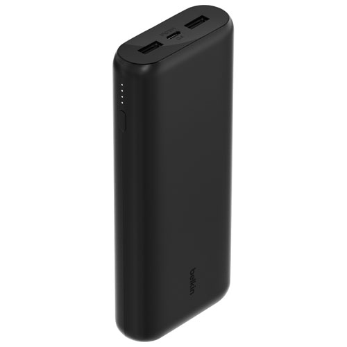 Belkin BoostCharge 20000 mAh 3-Port USB-A/USB-C Power Bank - Black