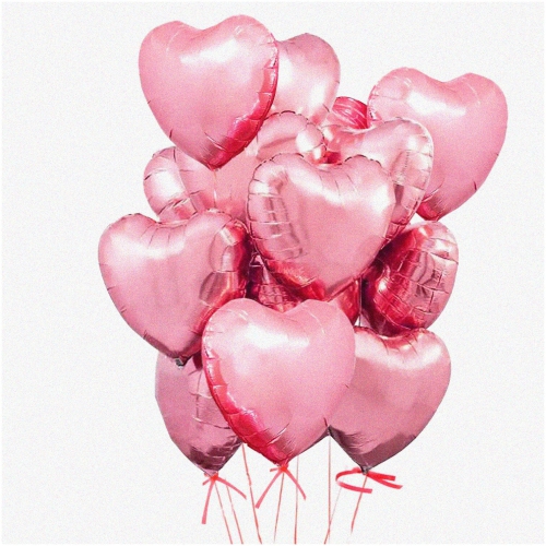 Lovefest Balloon Bouquet - 15 Heart Shaped F Balloons for Romantic ...