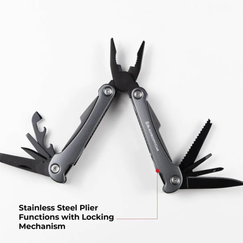 BlackboxMyCar Outdoor Multi Tool Set, w/ 13-in-1 multitool Plier including Knife, Screwdriver, Bottle Opener, etc., Durable and Powerful Handheld