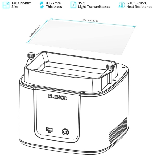 ELEGOO Mars 3 Pro FEP Film 2.0