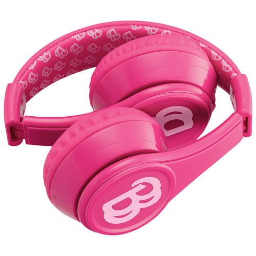 Casque d'écoute Bluetooth pour enfants Barbie de KIDdesigns avec microphone - Rose