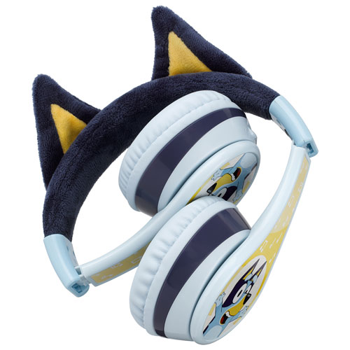 Casque d'écoute Bluetooth pour enfants Bluey de KIDdesigns avec microphone - Bleu