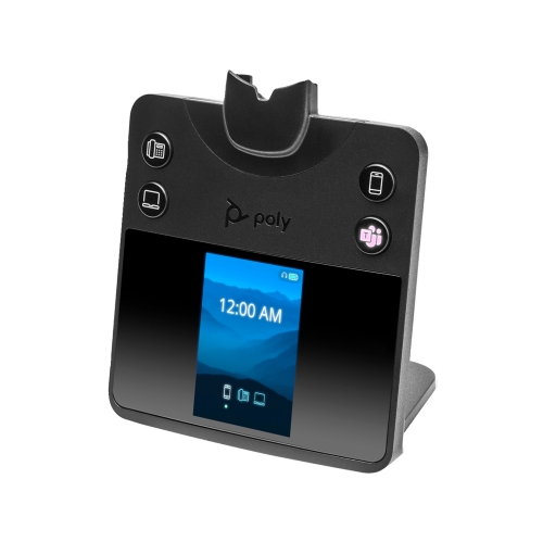 HPI POLY On-Ear Active Noise Cancelling Truly Wireless Bluetooth 5.2 Headsets with Mic - Black