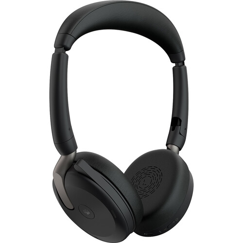 Jabra Evolve2 65 Flex On-Ear Wireless Bluetooth Headset with Noise Cancelling Microphone - Black -