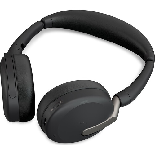 Jabra Evolve2 65 Flex On-Ear Wireless Bluetooth Headset with Noise Cancelling Microphone - Black -
