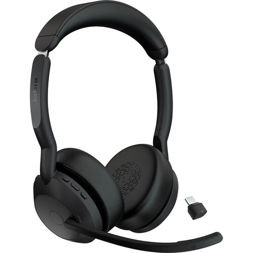 Casque d'écoute 100 % sans fil Bluetooth 5,2 à suppression active du bruit avec micro Evolve2 55 de Jabra