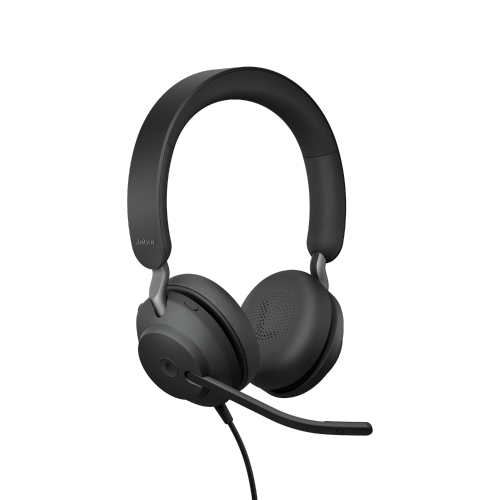 Jabra Evolve2 40 On-Ear Passive Noise Cancelling Headsets with Mic