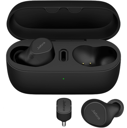 Jabra Evolve2 In-Ear/Ear Bud Active Noise Cancelling Truly Wireless Bluetooth 5.2 Headsets with Mic