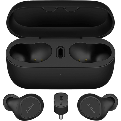 Jabra Evolve2 In-Ear/Ear Bud Active Noise Cancelling Truly Wireless Bluetooth 5.2 Headsets with Mic