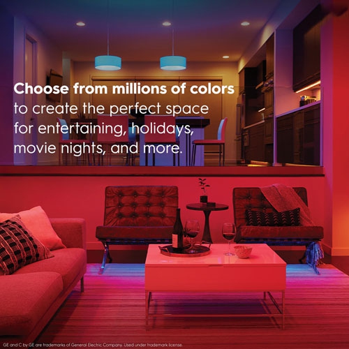 Refurbished GE Cync 100W A21 Smart LED Light Bulb - Colour