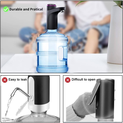 Distributeur d'eau pour bouteille de 5 gallons, pompe à eau potable à faire soi-même, pompe à bouteille électrique de recharge USB portative,