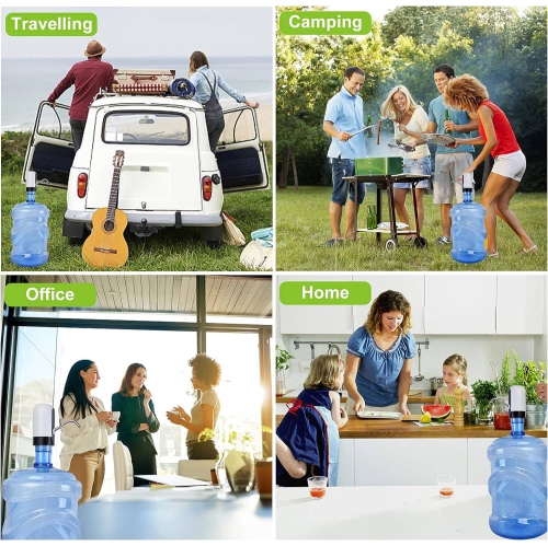 5 Gallon Water Dispenser, Electric Drinking Water Pump, Portable Automatic Water Bottle Pump for Camping Home White