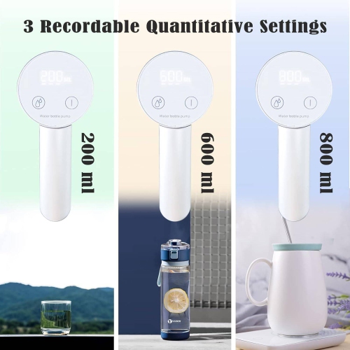 Portable Water Jug Dispenser, Detachable Automatic Drinking Water Pump for 5 Gallon Bottle, Bedside Desktop Water Dispenser