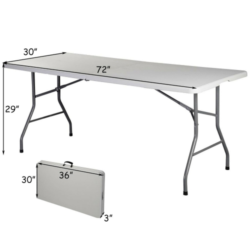 Ensemble de table de camping pliante de Costway avec table longue et 2 bancs pour pique-nique