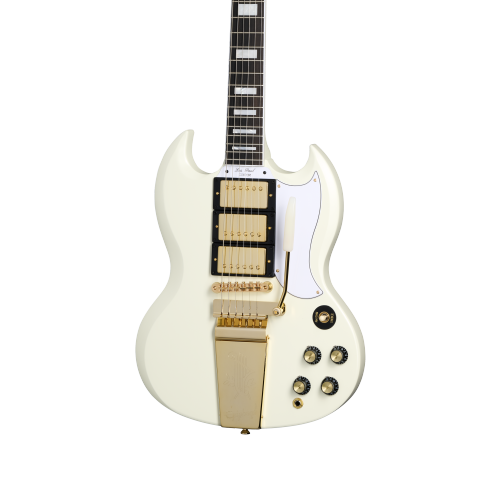 Epiphone 1963 Les Paul SG Custom with Maestro Vibrola with Case - Classic White