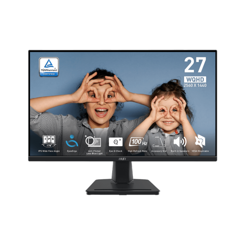 MSI  27" Qhd 100Hz 1Ms 16:9 Ips Tilt Adjustment Flat Business Monitor, Pro Mp275Q The 27" QHD screen is super sharp, and the colors look great whether I’m gaming, working, or streaming