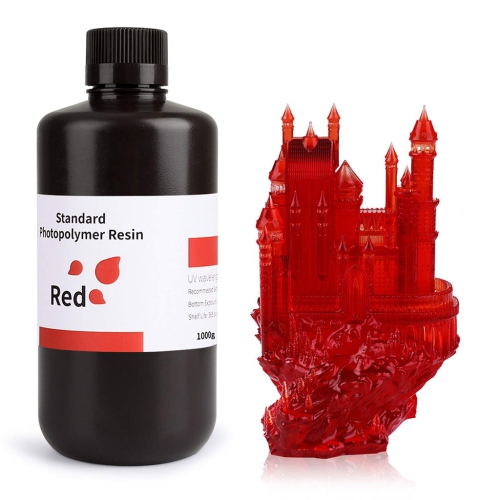 ELEGOO Standard LCD UV-Curing Photopolymer Rapid Clear Red Resin