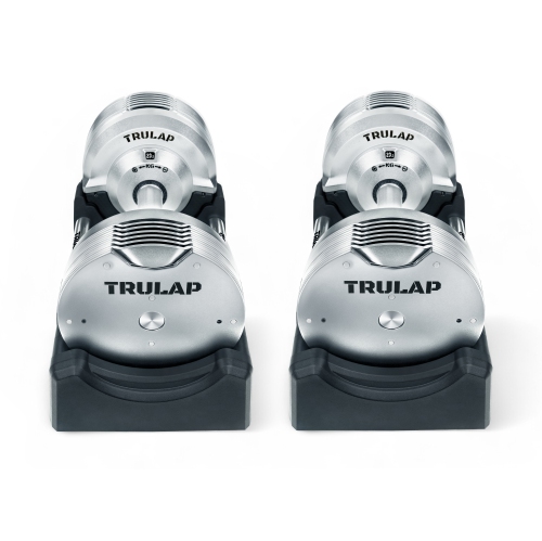 TRULAP 8552 ADJUSTABLE DUMBBELLS - 28 dumbbells into 1 set (8.5 lbs - 52 lbs | 4 kg - 23.5 kg) - Set of 2